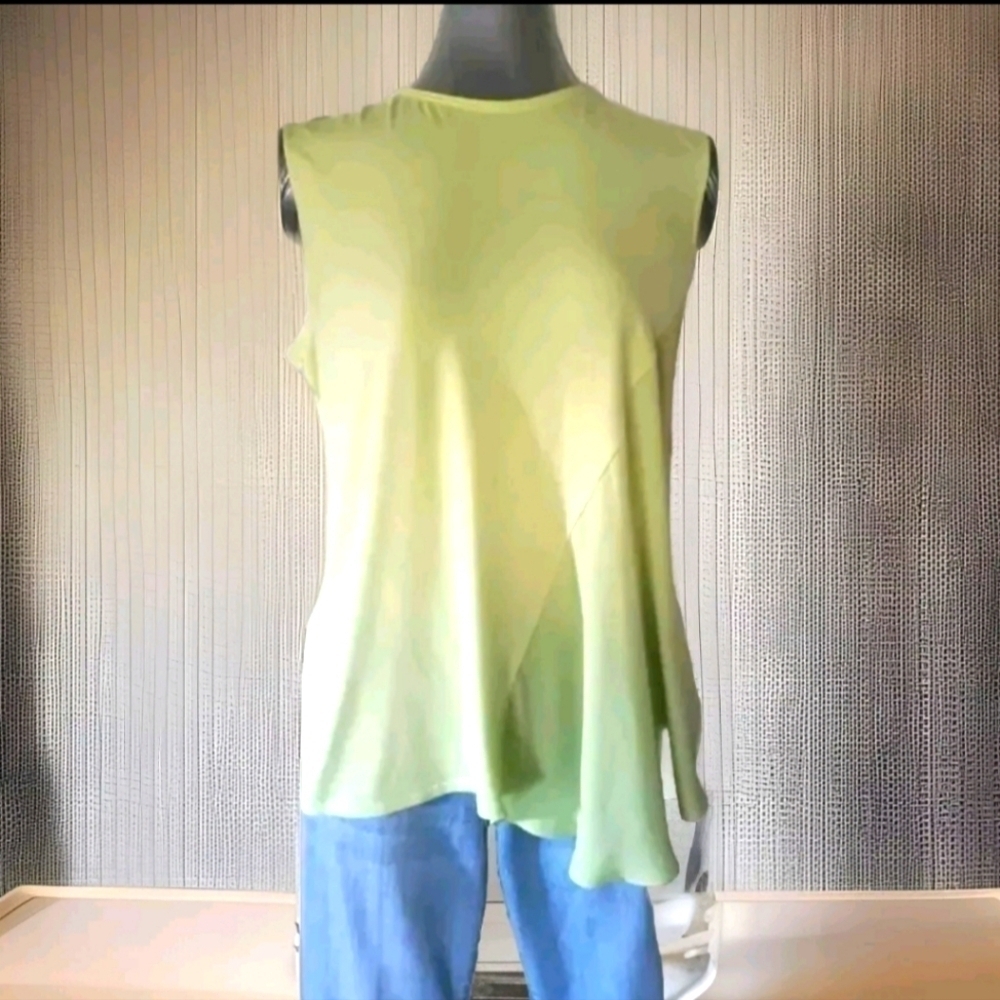 The Limited Lime Green Georgette Sleeveless Blouse